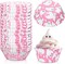 300Pcs Halloween Cupcake Liners Pink Ghost Baking Cups Wrappers Greaseproof Muffin Liners for Halloween Party Supplies